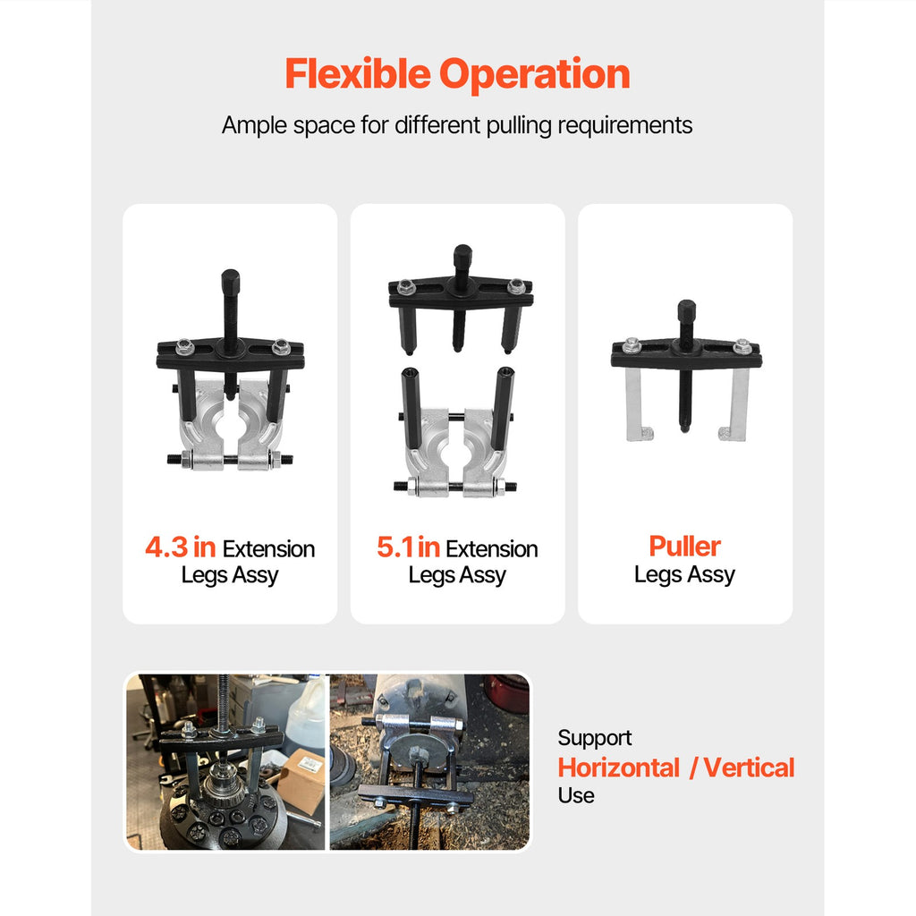 Uimoso 14 PCS Bearing Puller Set with Separator Tool and Case, 5 Ton Capacity