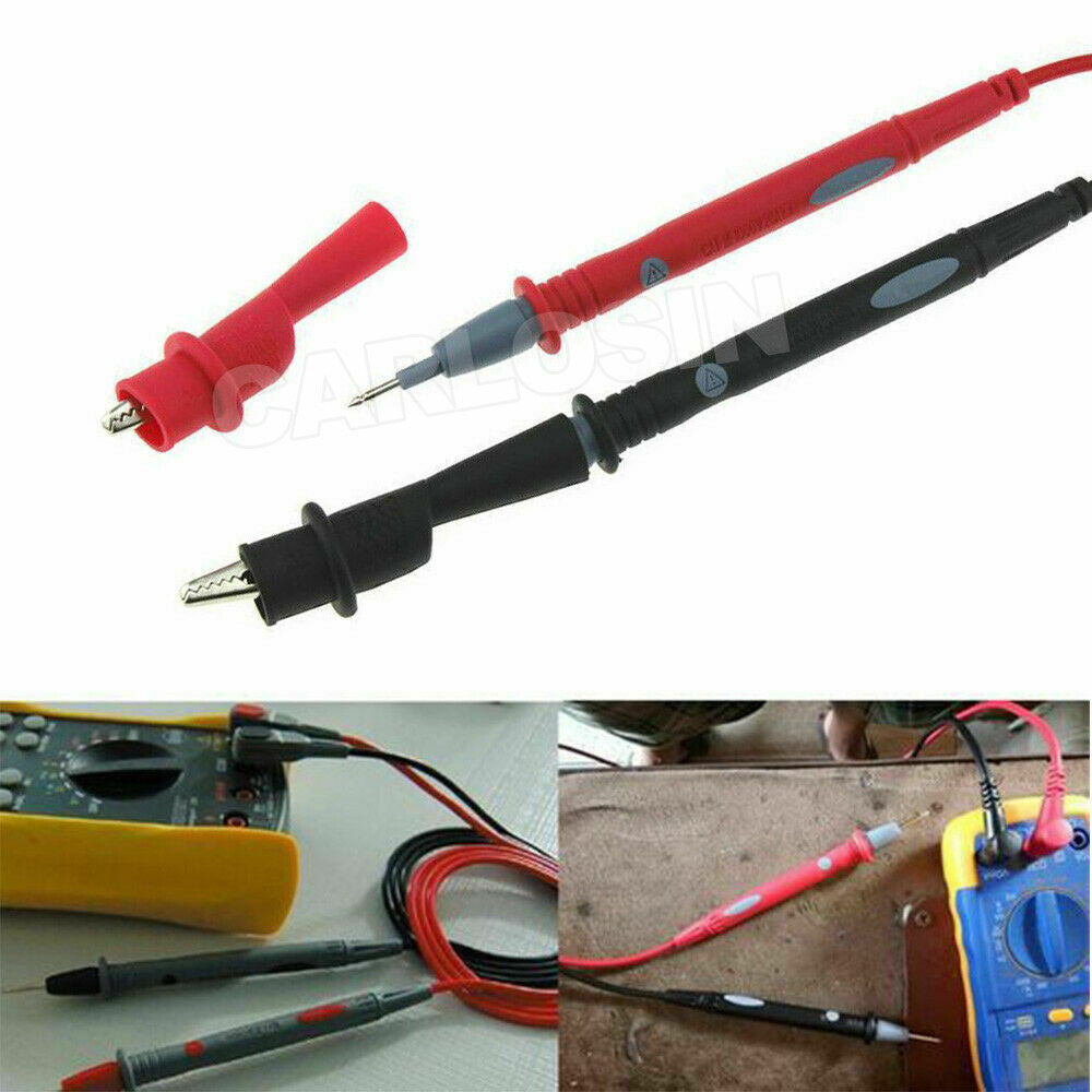 Multimeter Test Leads for Fluke Meter with Alligator Clip Probes 1000V 20A