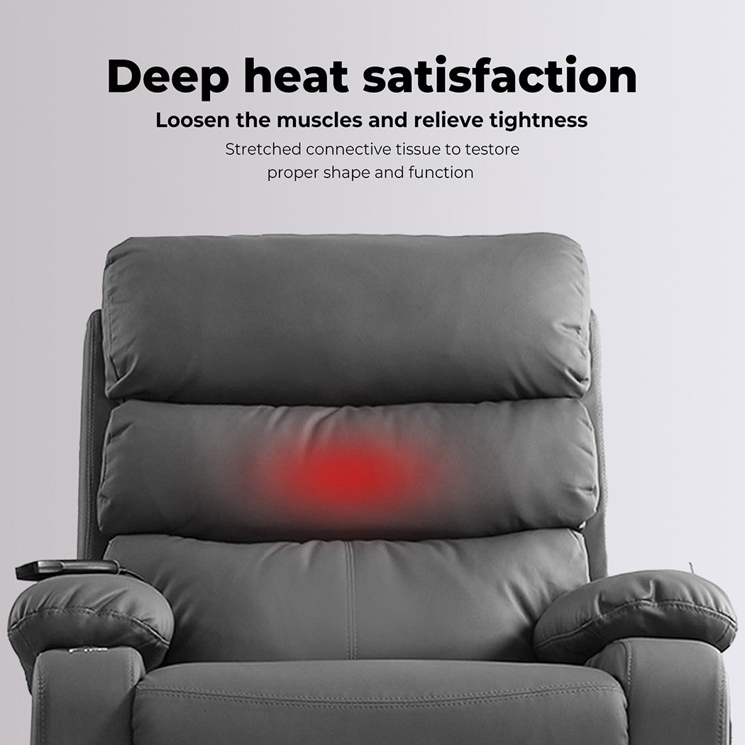 Levede Massage Recliner Chair – Heated 360° Swivel Lounge Sofa