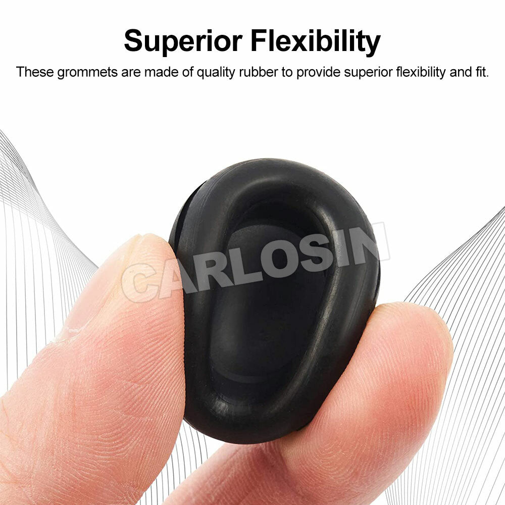 200pcs Rubber Grommet Assortment Set Wire Gasket Hole Plug AU