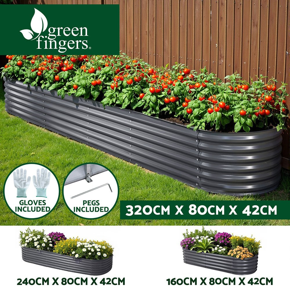 Green Fingers Garden Bed Kit Galvanised Steel Raised Garden Beds Kit Planter
