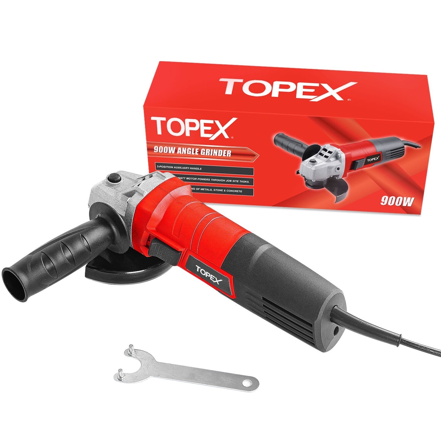900W Angle Grinder – 125mm Heavy Duty with Side Handle