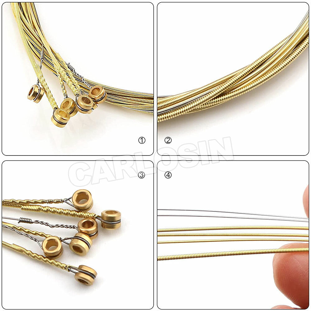 Acoustic Guitar Strings Steel Premium Light 6pcs with Free Pick
