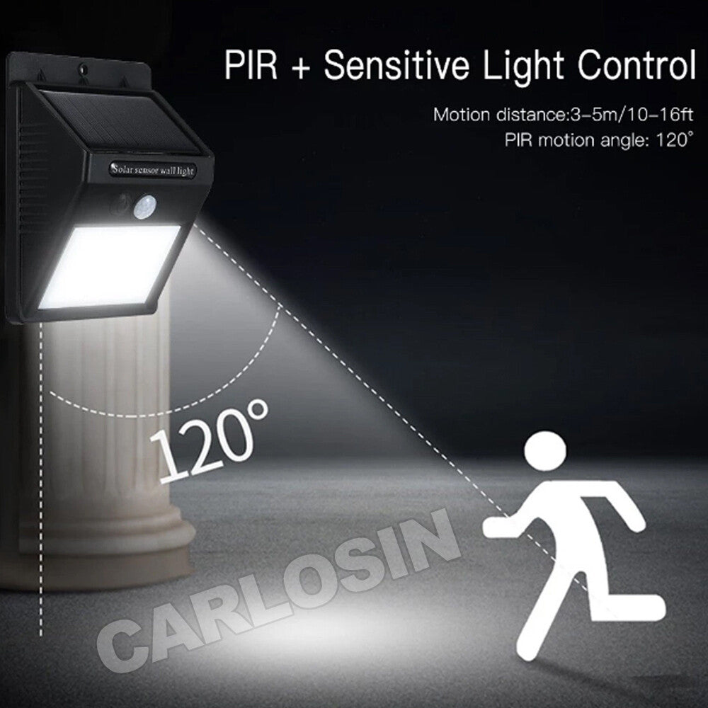 4PCS Solar Powered PIR Motion Sensor Light 20 LED Outdoor Security