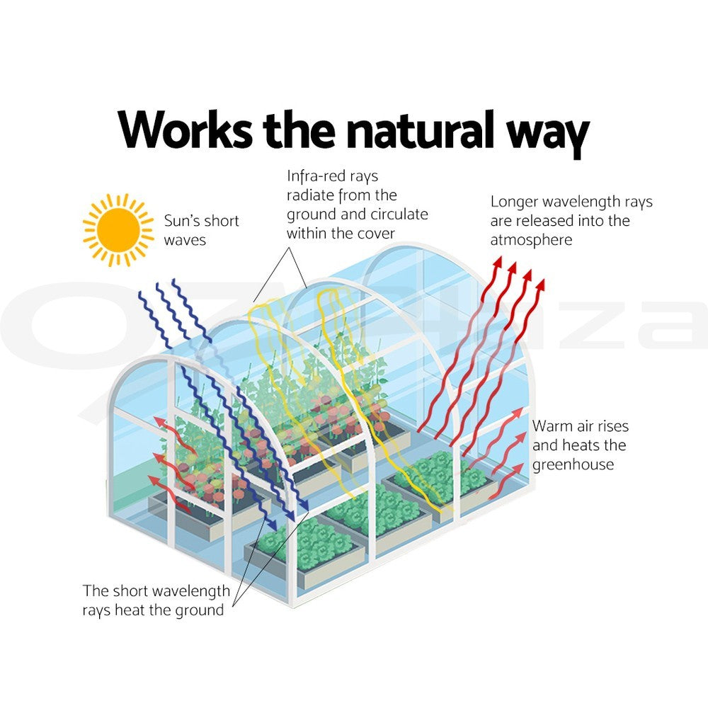 Walk-In Greenhouse Plant Garden Dome 3x2x2m
