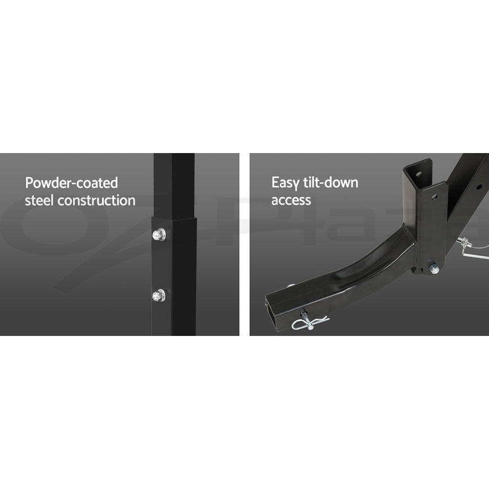 4-Bike Carrier Rack Car Rear Hitch 2" Towbar Foldable