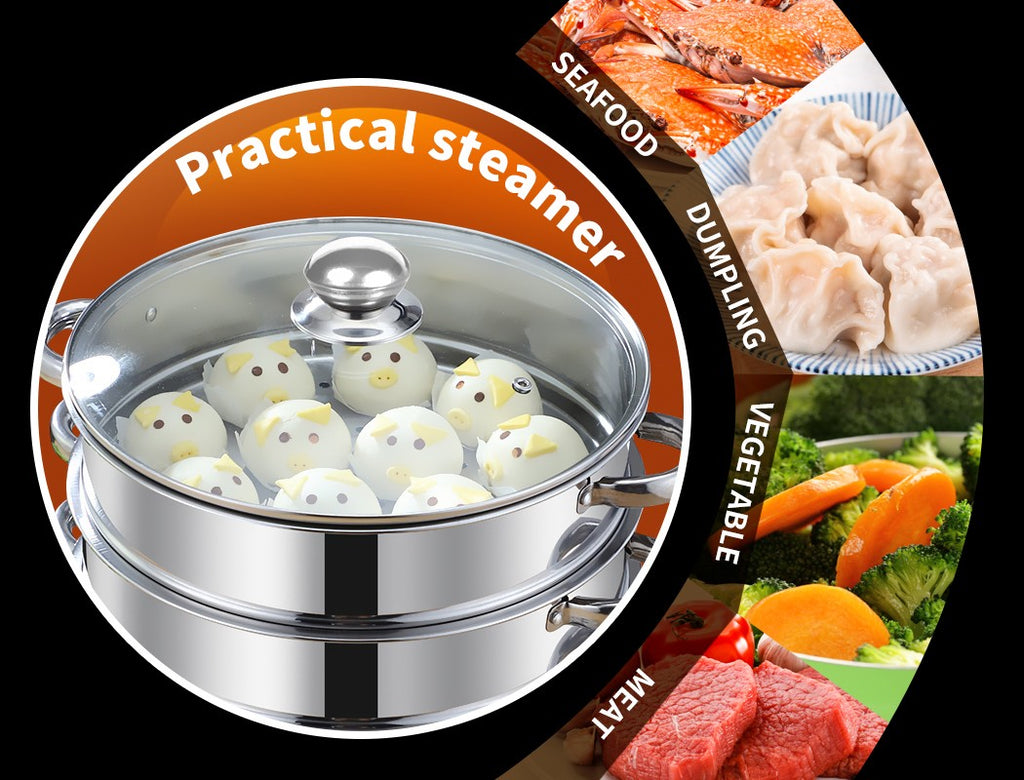 3/4 Tier Steamer Pot – Toque Stainless Steel Kitchen Cookware