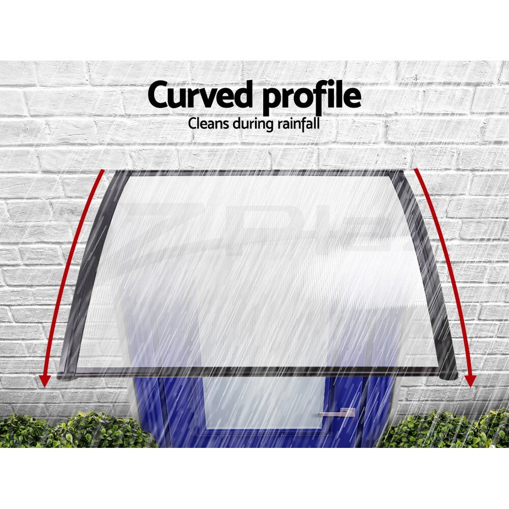 Instahut Window Door Awning Door Canopy Patio Shade 1-6M Rain Cover Sun Shield