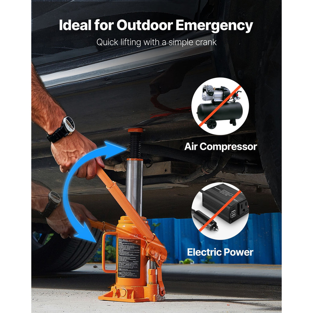 Uimoso Hydraulic Bottle Jack 12 Ton Capacity for Vehicle Maintenance