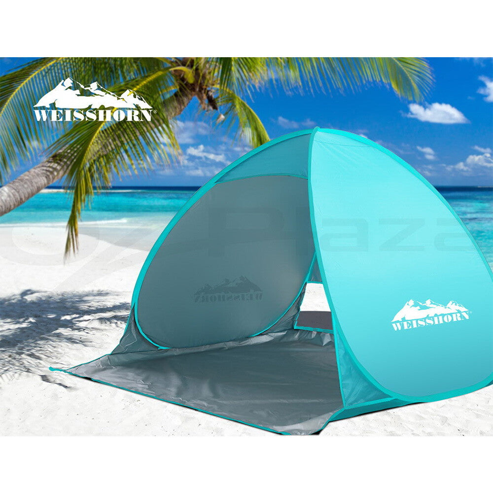Weisshorn Pop Up Beach Tent Camping Hiking 3 Person Sun Shade Fishing Shelter