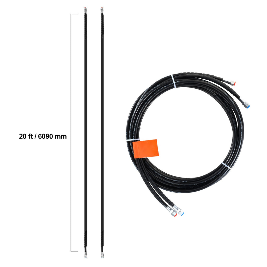 Uimoso Outboard Hose Kit 20ft Hydraulic Steering Hose for Outboard Steering Boat