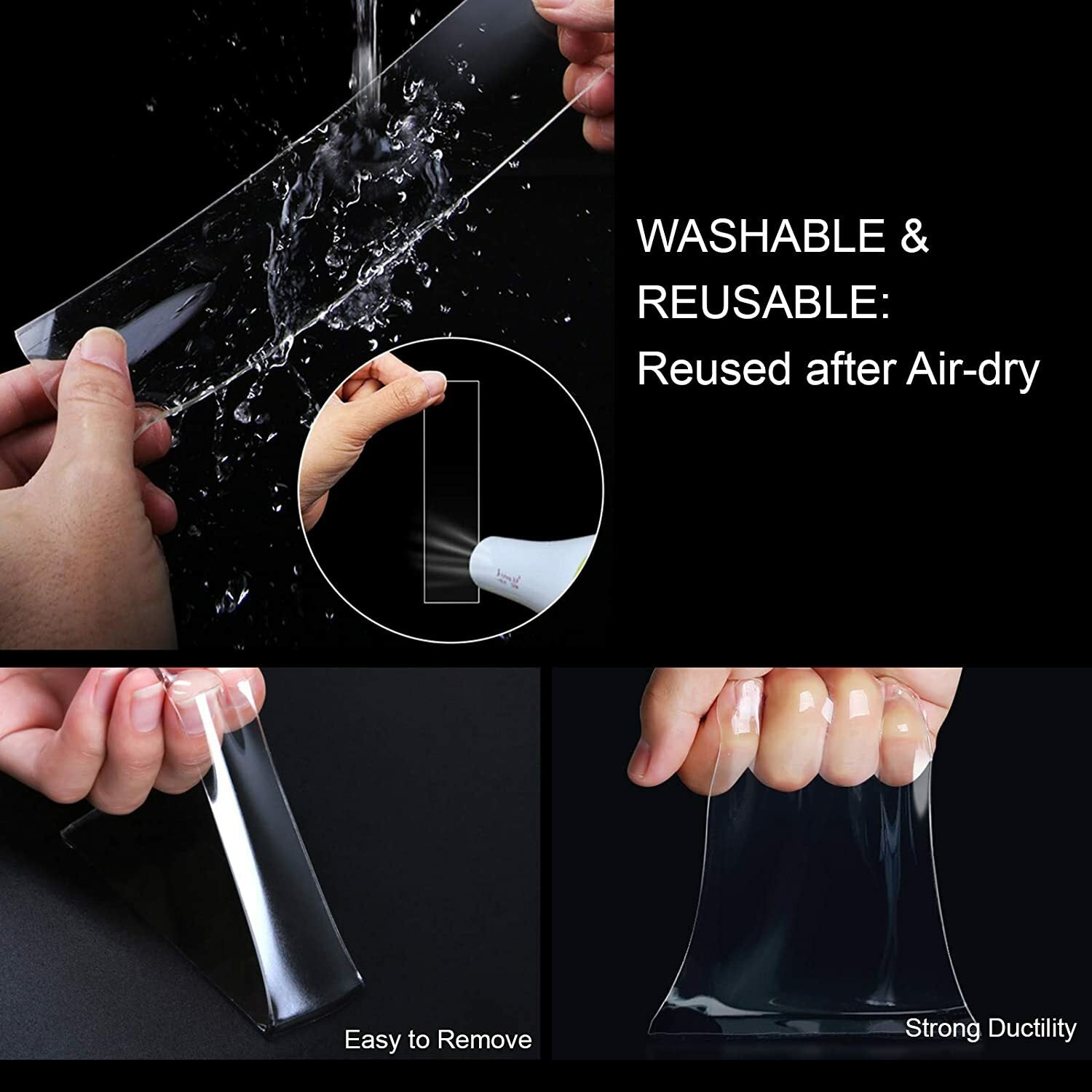 Double-Sided Nano Magic Tape – Strong, Transparent, Waterproof & Traceless