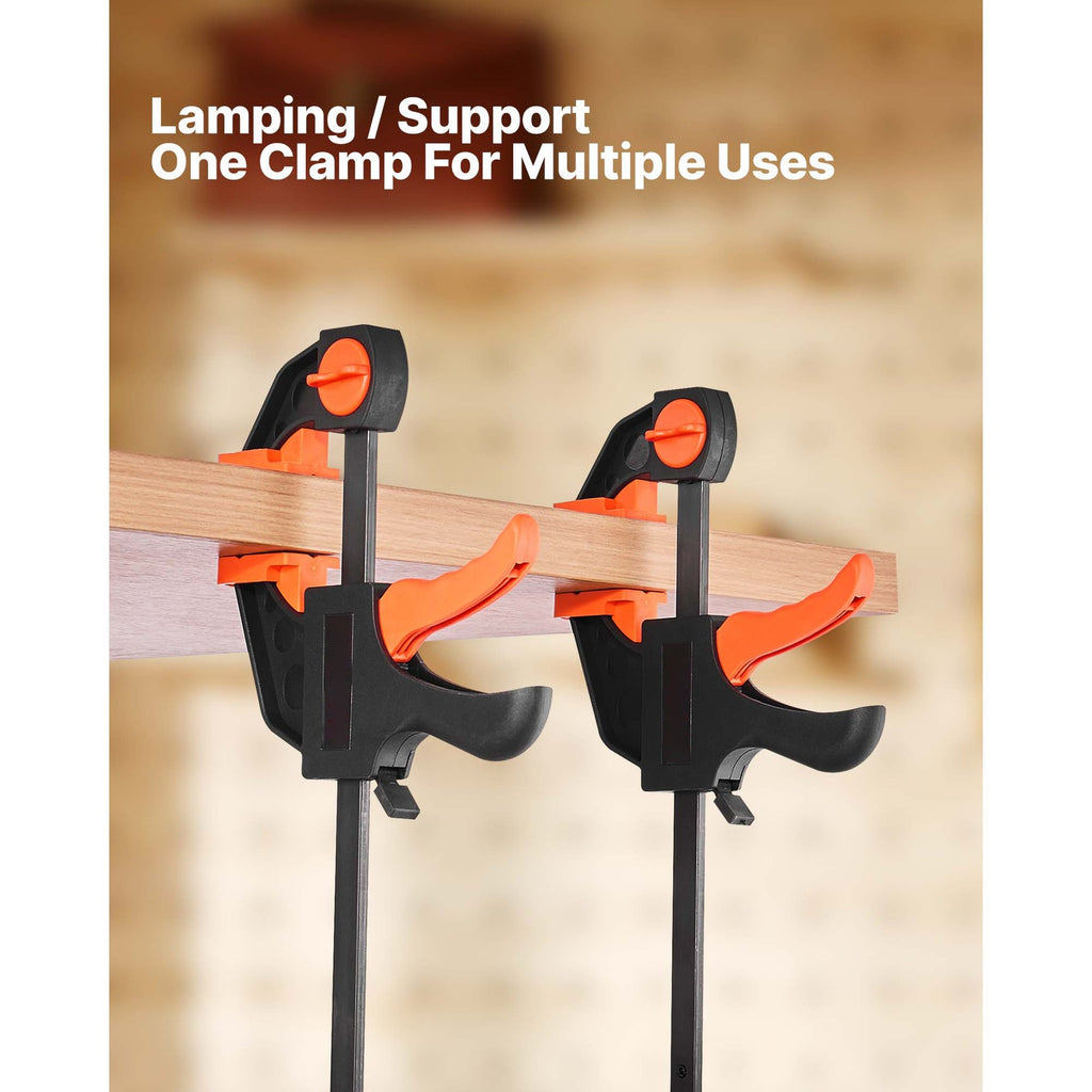 Uimoso Woodworking Bar Clamps Set: 2x 30.48cm & 2x 15.24cm Clamp/Spreader