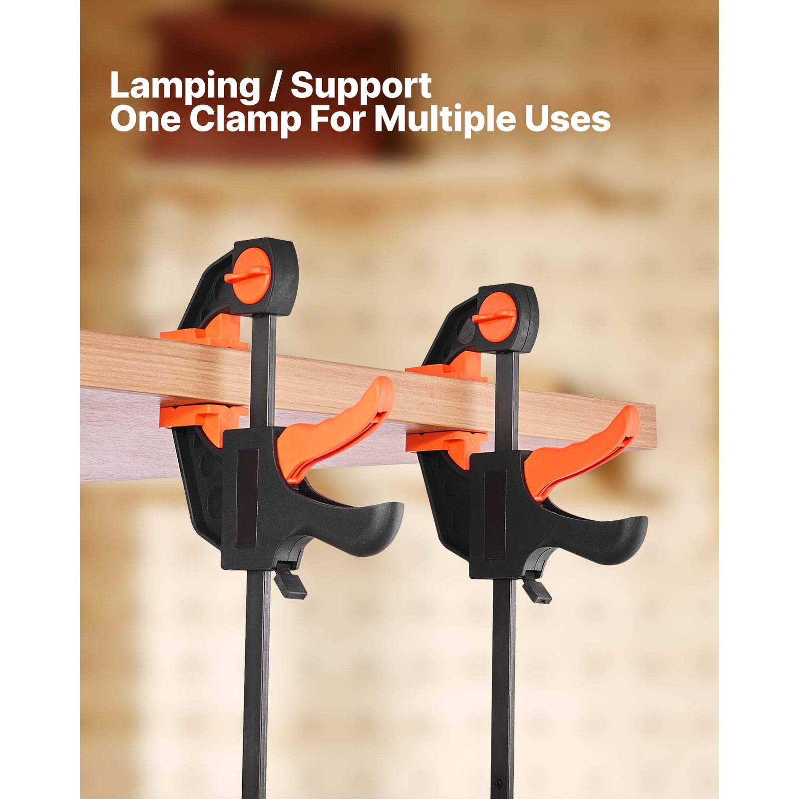 Uimoso Woodworking Bar Clamps Set: 2x 30.48cm & 2x 15.24cm Clamp/Spreader