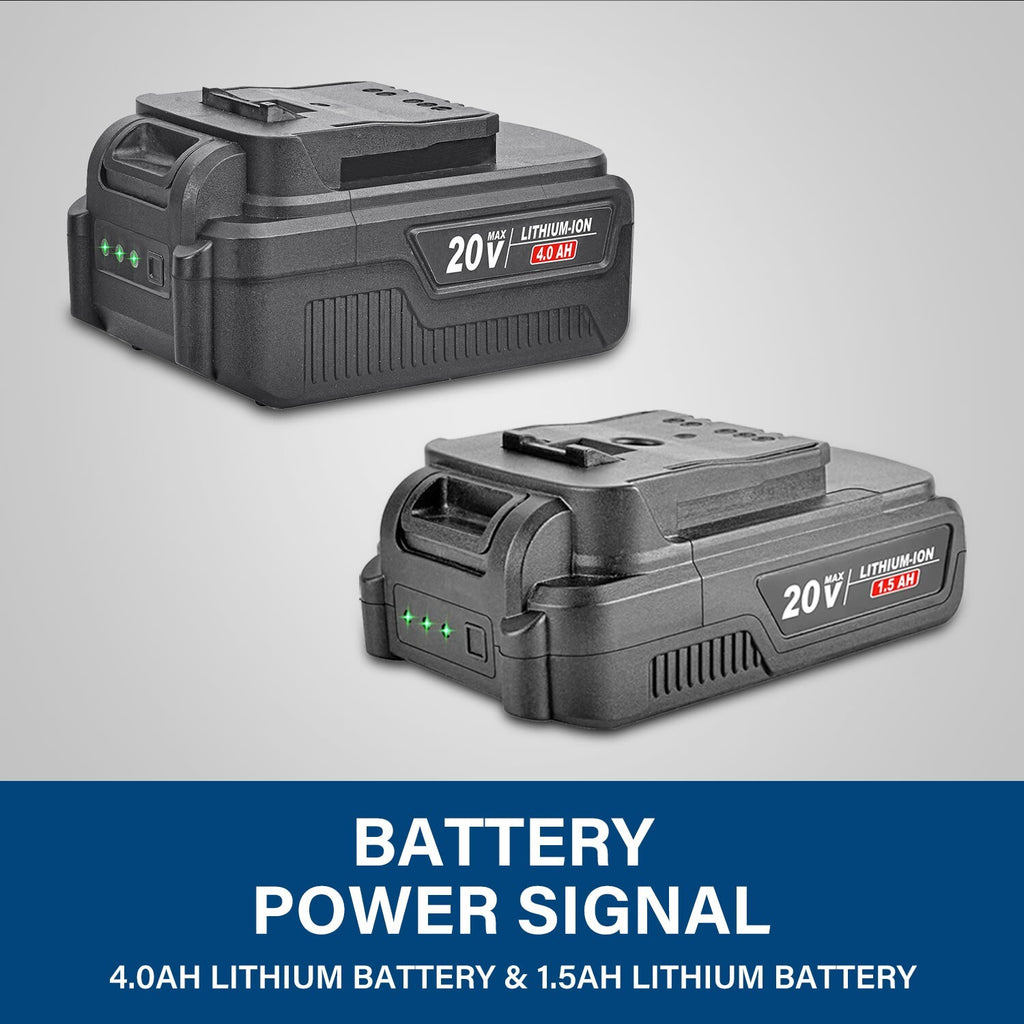 20V Cordless Drill & Impact Driver Kit – Grinder, Saw & LED Torch