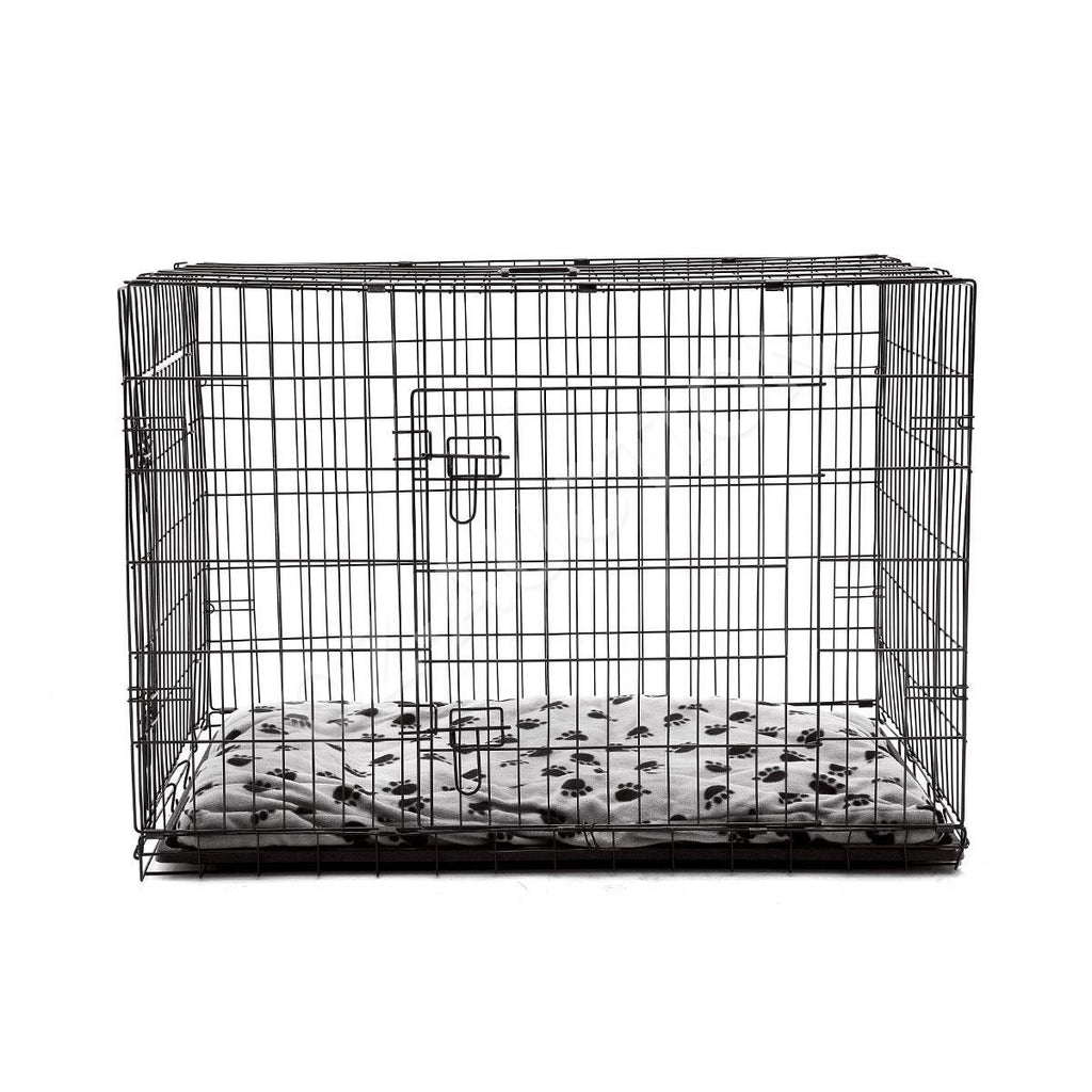 42" Portable Collapsible Metal Dog Cage Crate Kennel with Divider