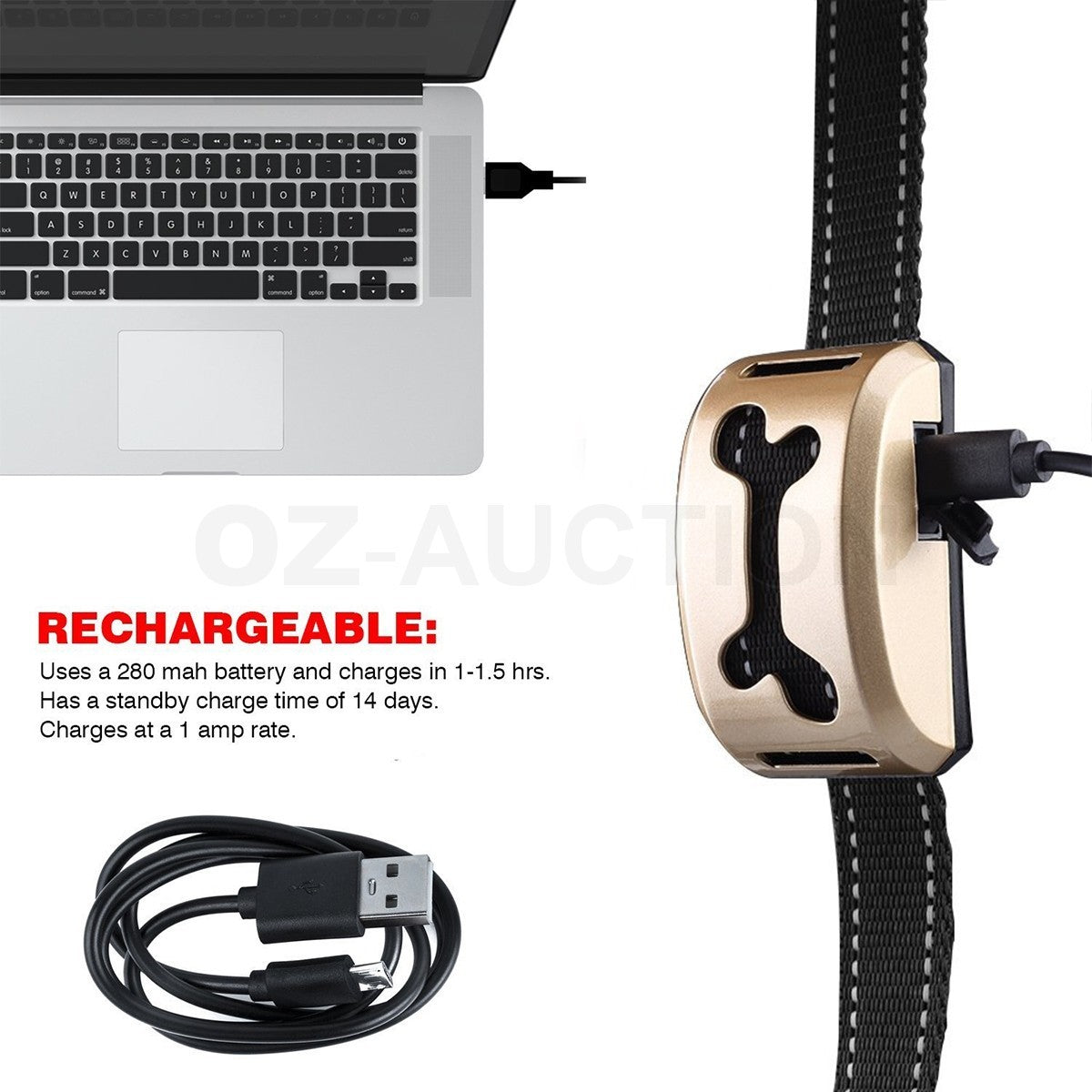 Dog Bark Collar Automatic Anti-Barking Control Rechargeable Pet