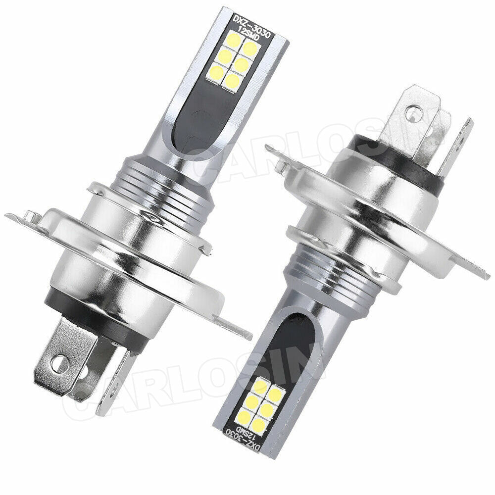 2x H4 LED Headlight Bulbs 6500K White High Low Beam 14000LM