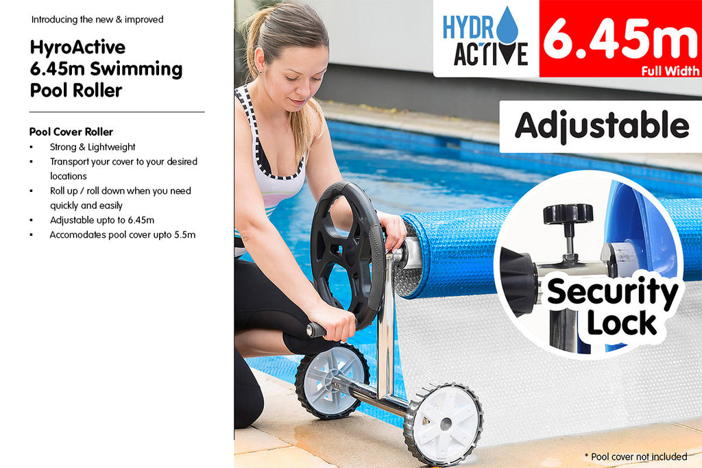 Adjustable Pool Cover Roller with Wheels for Solar Blankets