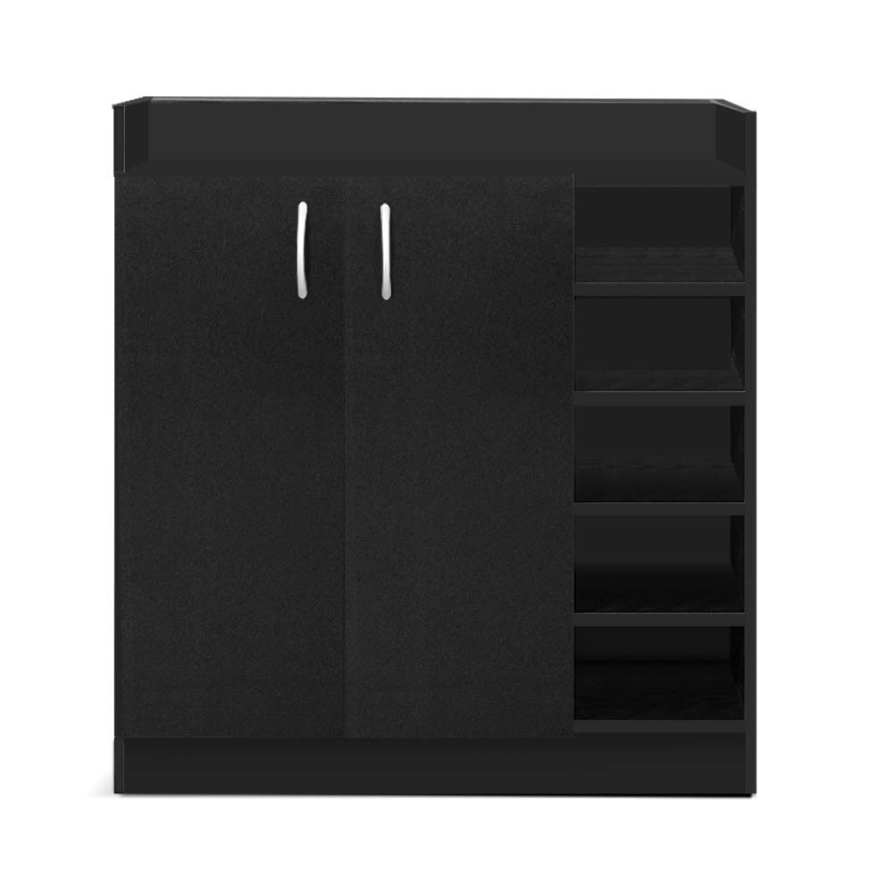 Artiss Shoe Rack Storage Cabinet 21 Pair Organiser Cupboard Black