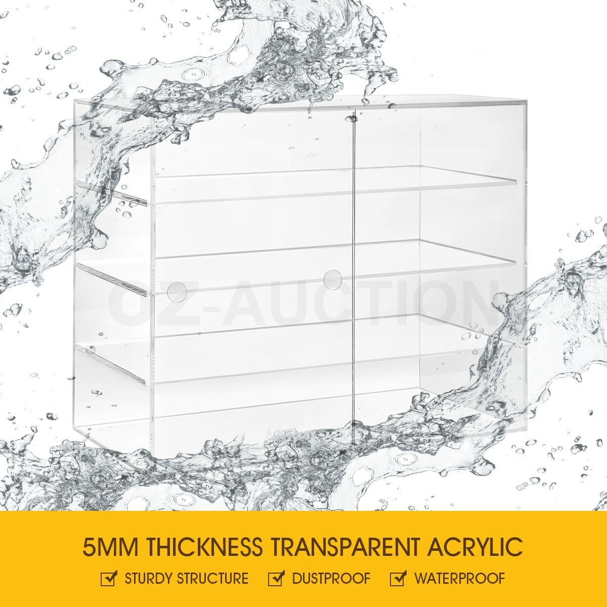 Acrylic 4-Tier Bakery Display Cabinet – Cakes, Donuts & Pastries, 5mm