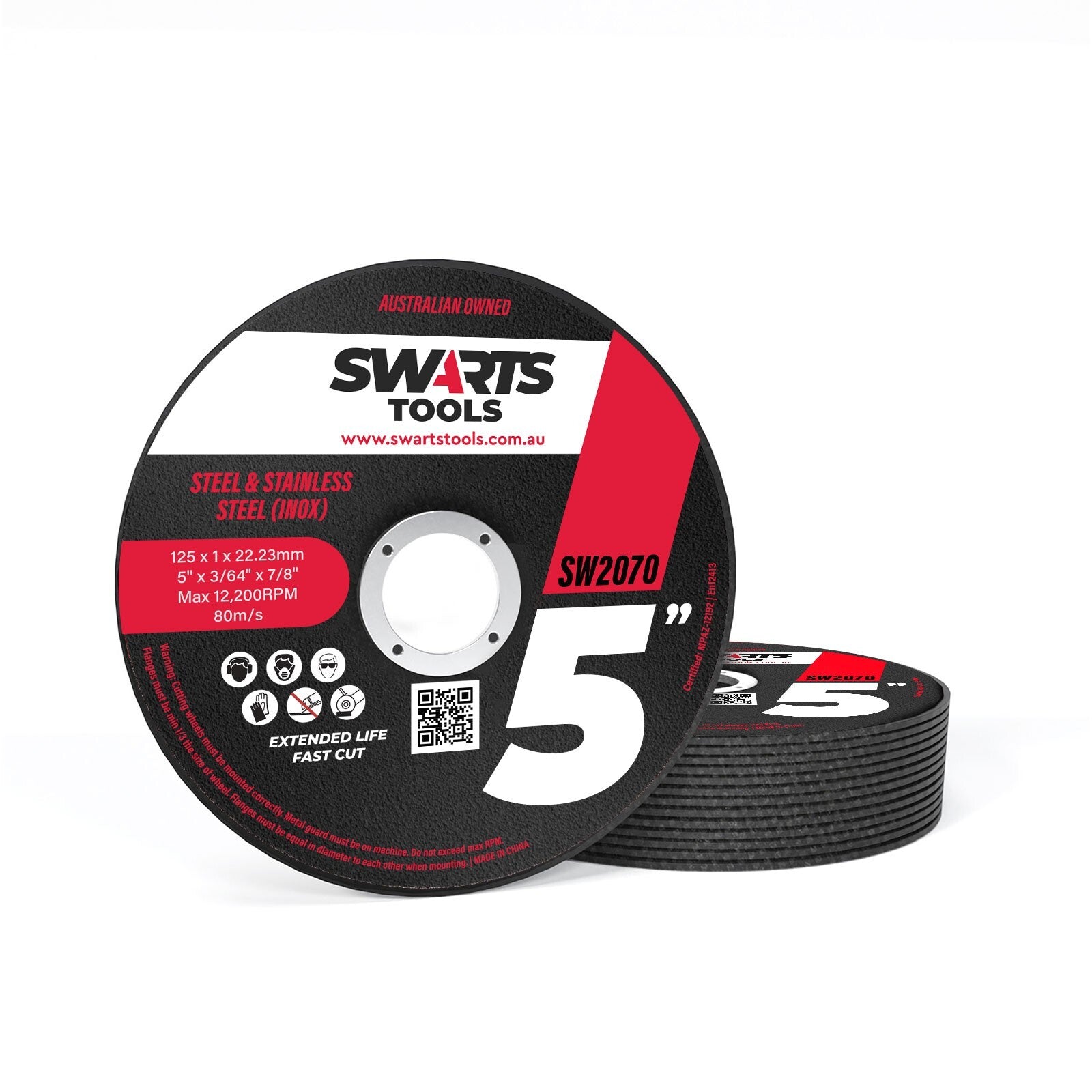 100pc 5" (125mm) Cutting Discs – Thin Angle Grinder Metal Wheels