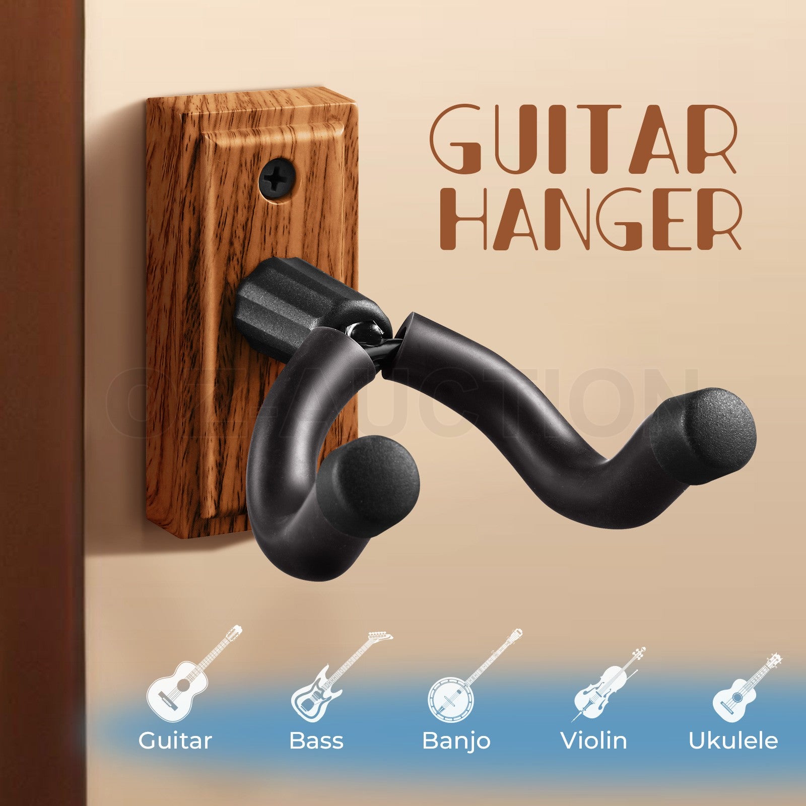 Guitar Wall Mount Hanger Hook Holder for Guitar Bass Ukulele
