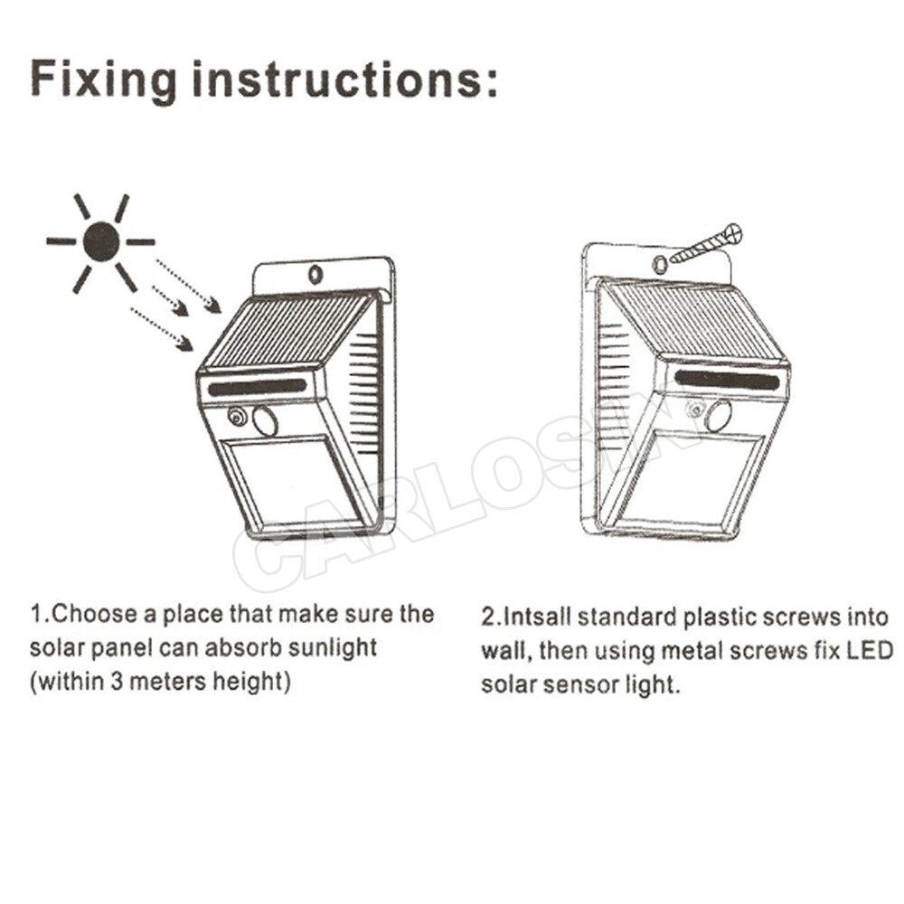 4PCS Solar Powered PIR Motion Sensor Light 20 LED Outdoor Security