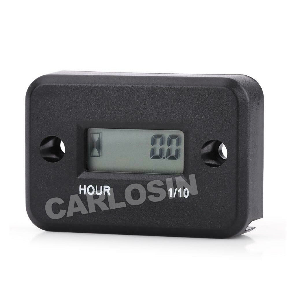 2x Waterproof Digital Hour Meter for Motorcycle Boat Dirt Gas Engine