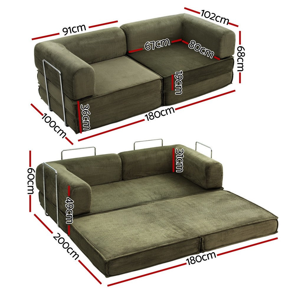 Convertible Folding Sofa Bed Pull Out Mattress Couch