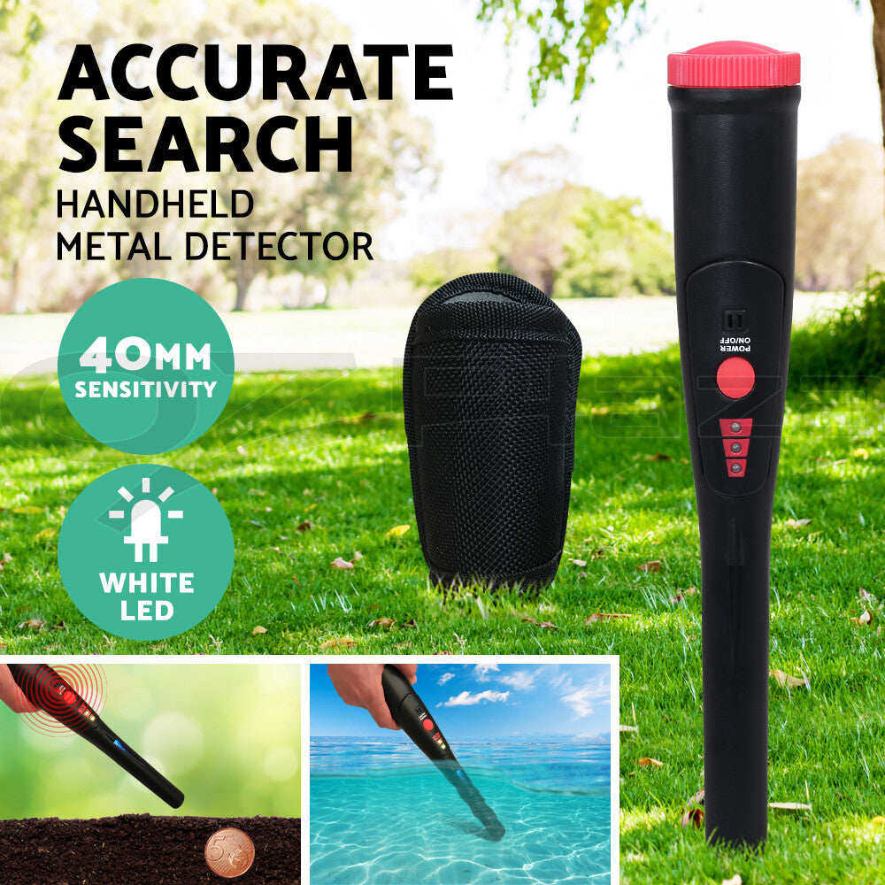 40mm Handheld Metal Detector Pinpointer Waterproof Black