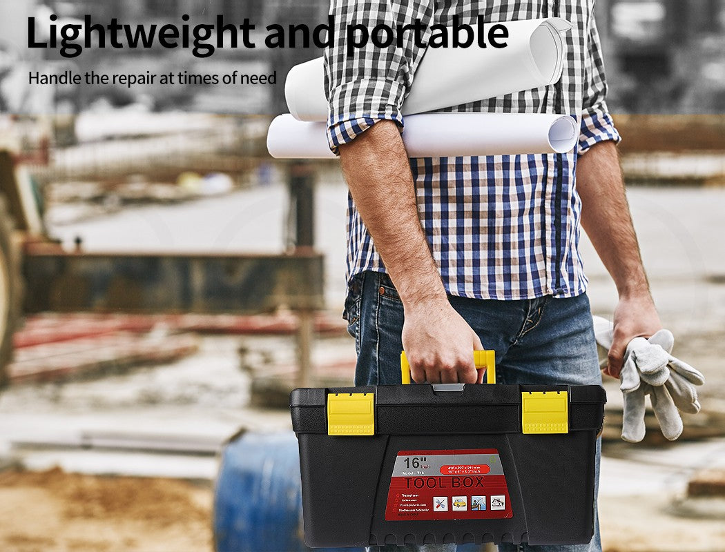 Traderight 3pc Tool Box Set – Lockable Portable Organizer