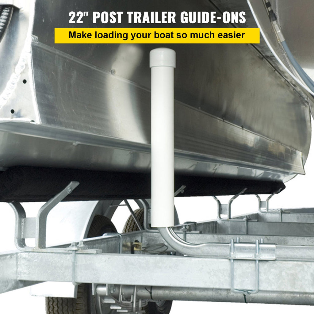 Uimoso Boat Trailer Guide-on 22" Steel Trailer Post Guide on w/ 1 Pair PVC