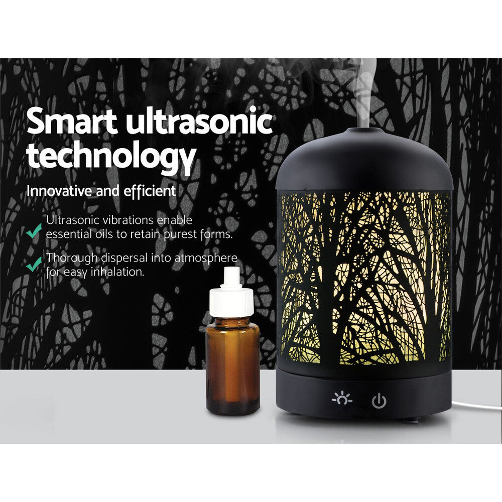 Ultrasonic Aroma Diffuser Aromatherapy LED Humidifier Iron Forest
