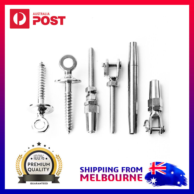 Stainless Steel Swageless Lag Screw Terminal Balustrade System 3–3.2mm