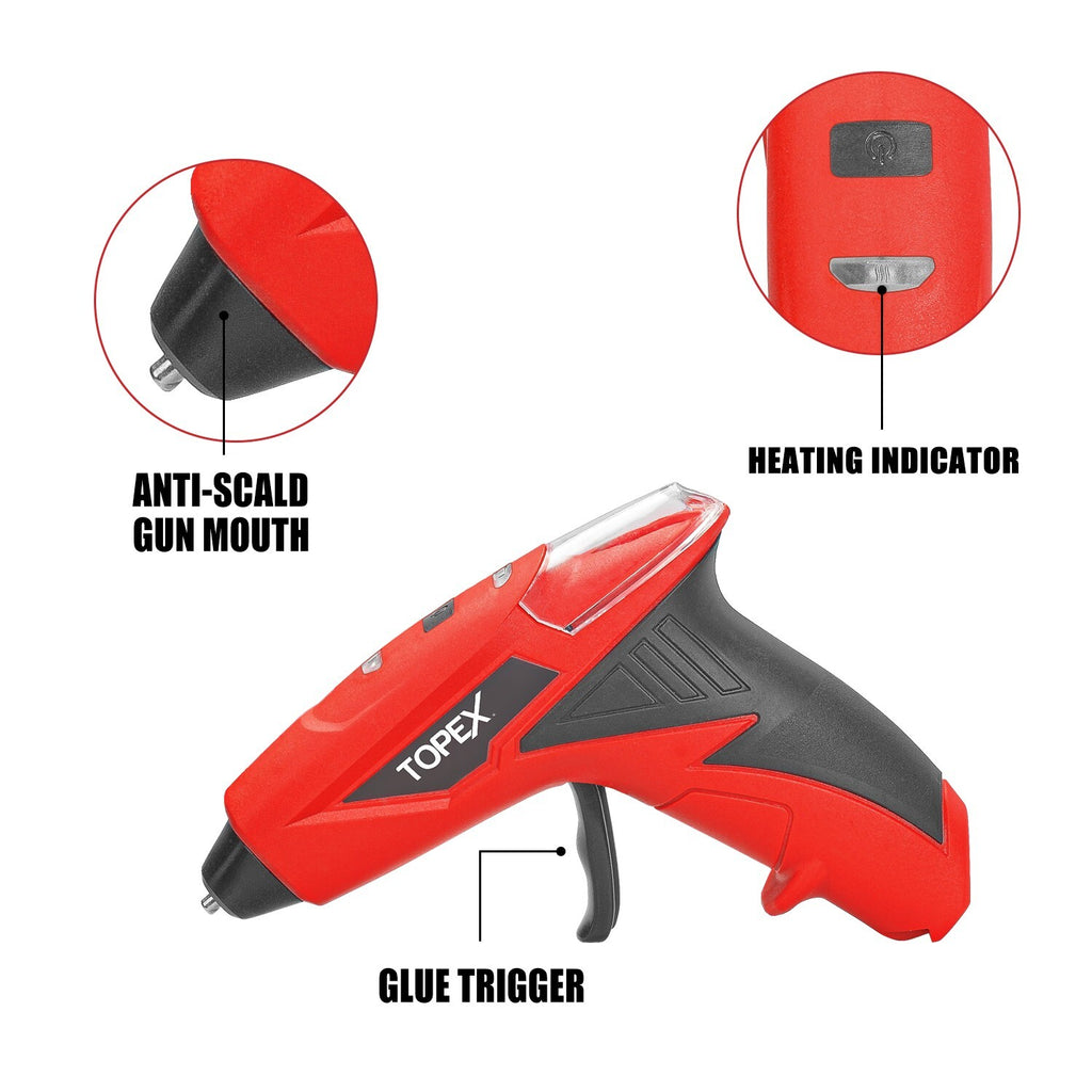 4V Cordless Glue Gun – Hot Melt with 15 Premium Sticks