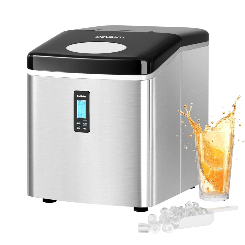 15kg Portable Ice Maker Ice Cube Machine 3L Stainless Steel