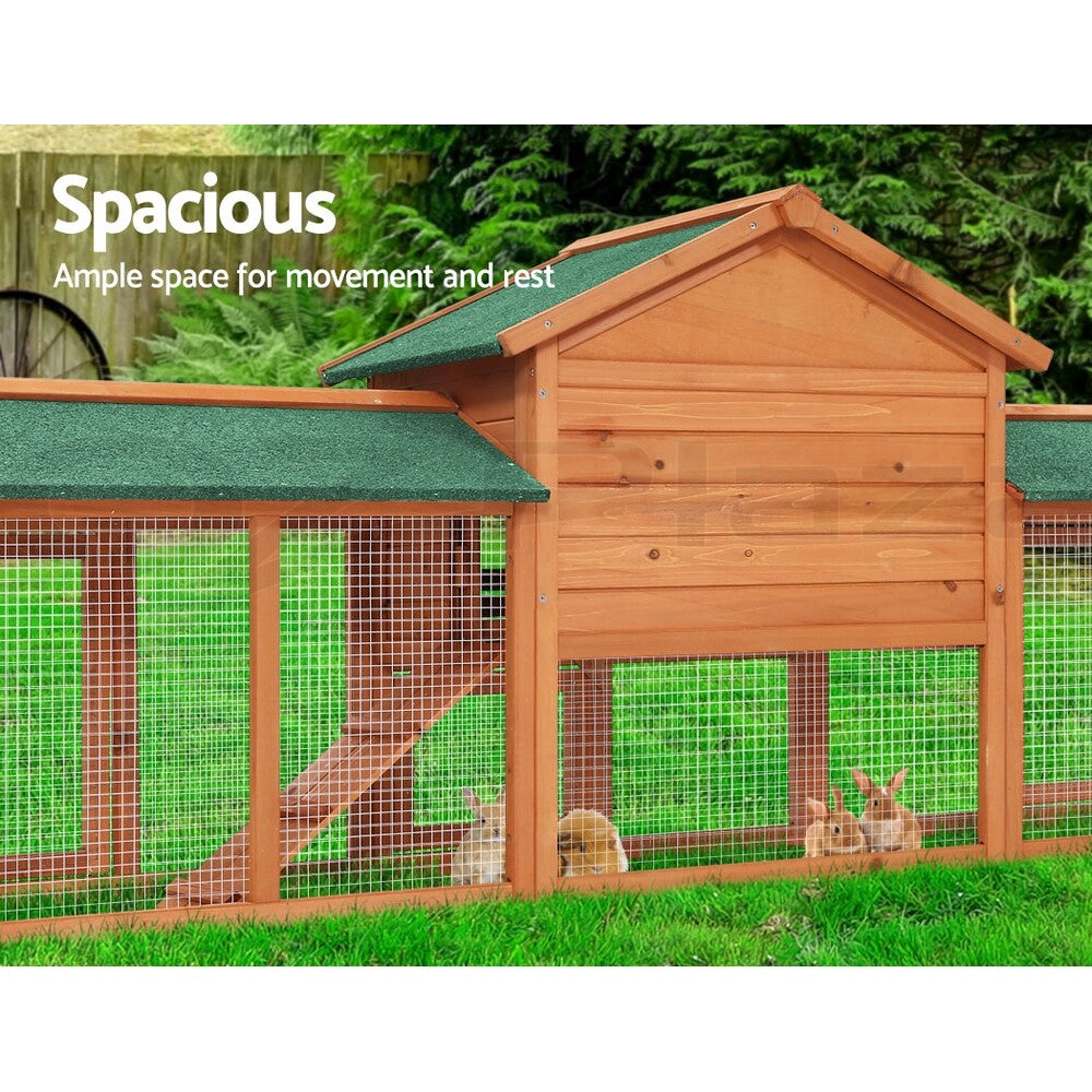 Large Chicken Coop Rabbit Hutch Wooden Outdoor Run Cage