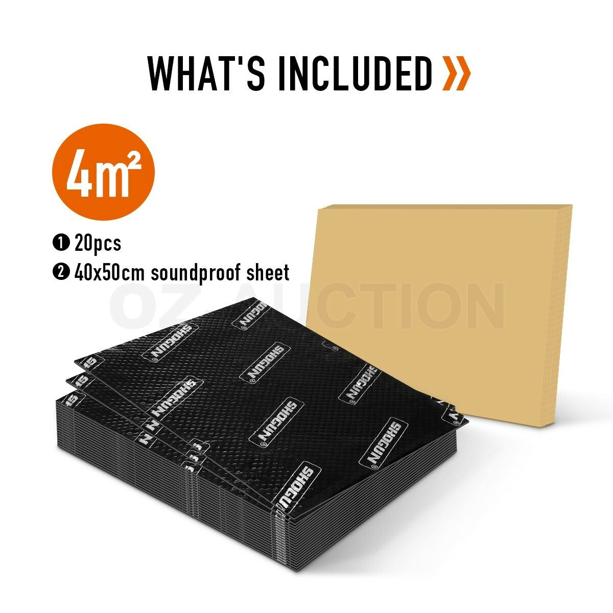 4m² 20Pc Car & Truck Sound Deadener – Butyl Rubber Mat, Heat Proof