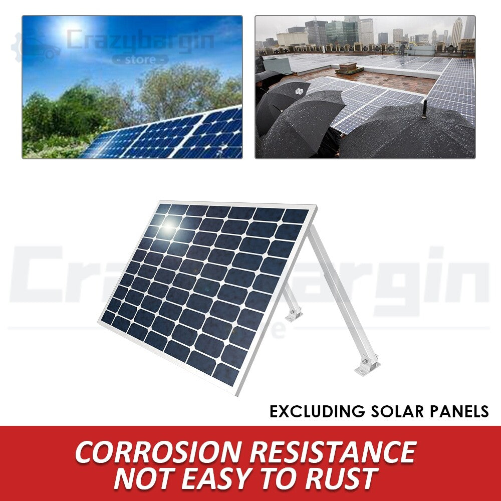 2pc Solar Panel Tilt Mount Brackets – Adjustable RV Flat Surface