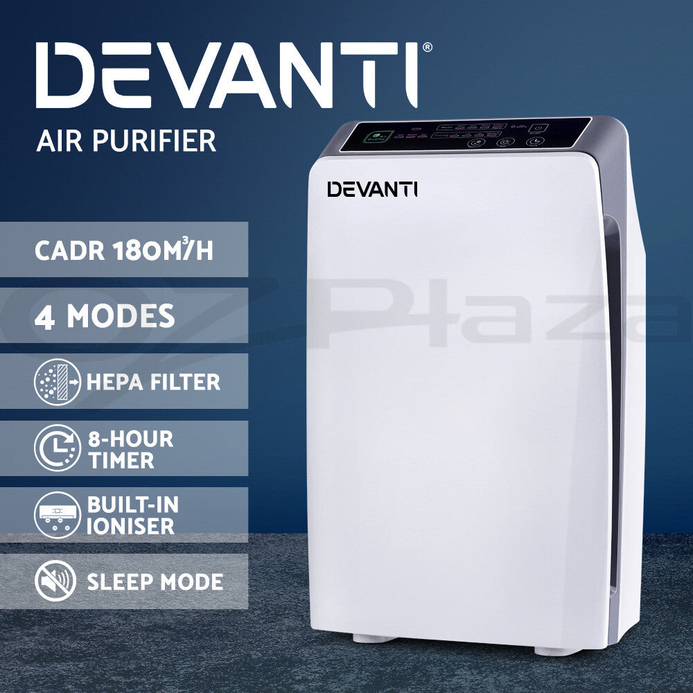 OVCN Air Purifier HEPA Filter Home Carbon Ioniser Cleaner
