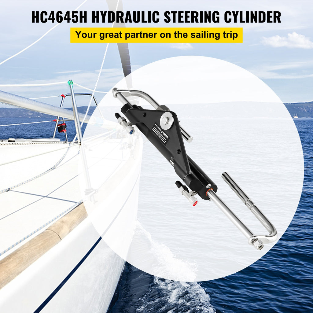 Uimoso HC4645H Front Mount Hydraulic Outboard Steering Cylinder Ram Up To 150HP