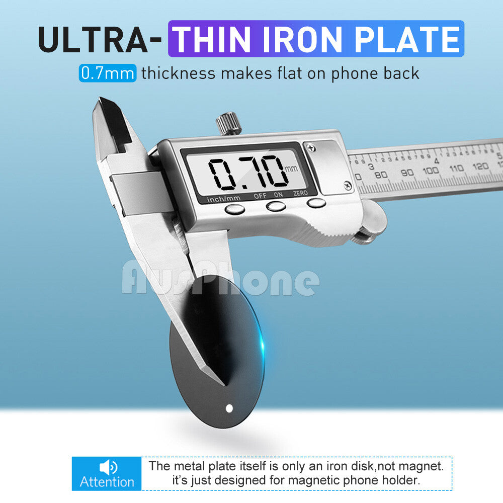 8x Magnet Metal Plate for Magnetic Car Phone Mount