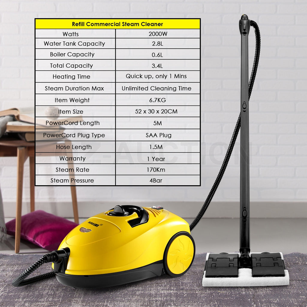 Maxkon 13-in-1 Steam Mop – High Pressure Floor & Carpet Cleaner, 3.4L Dual Tank