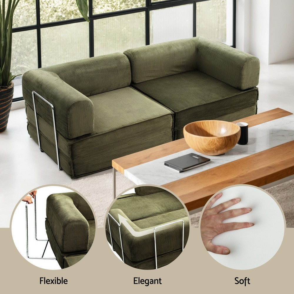 Convertible Folding Sofa Bed Pull Out Mattress Couch