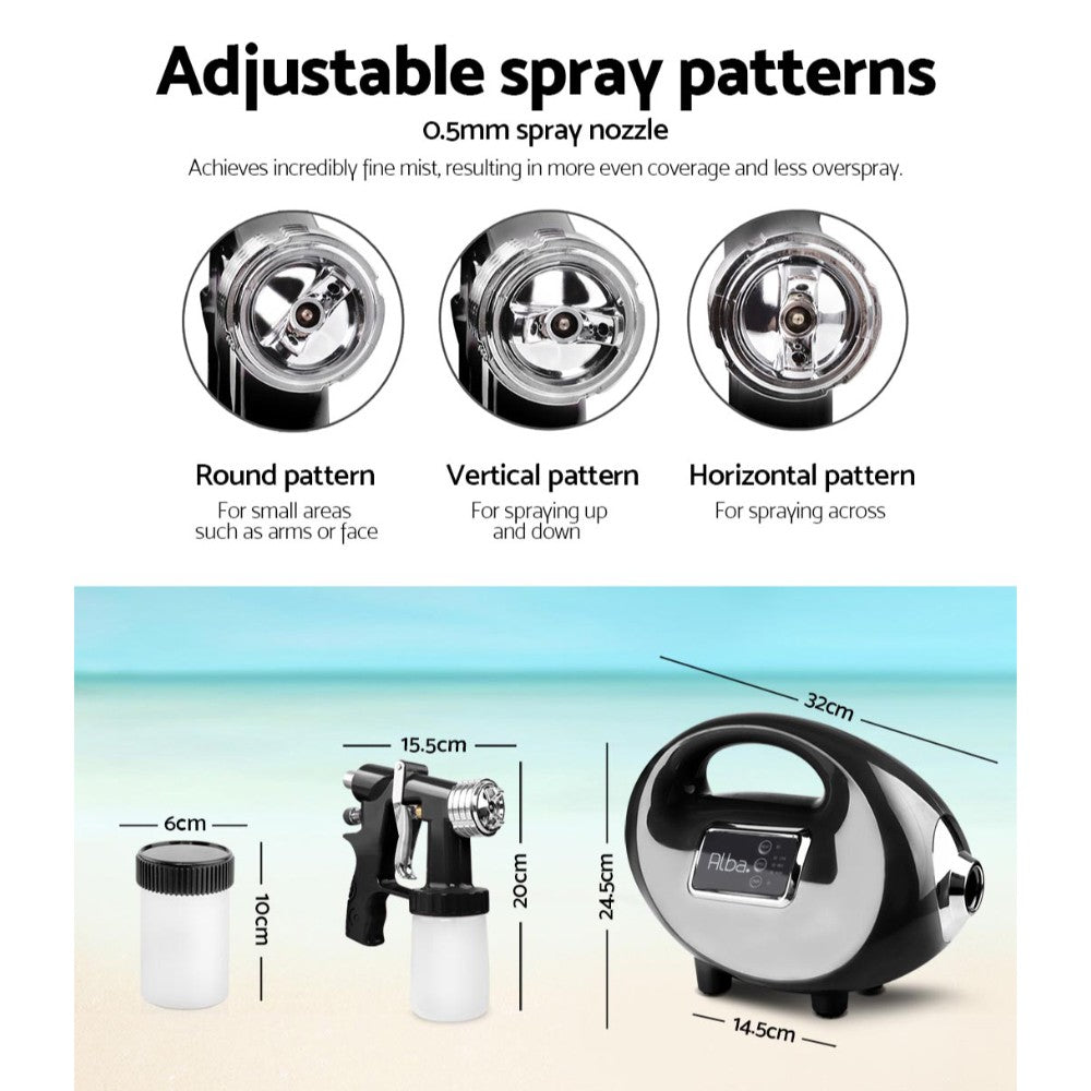 Spray Tanning Machine HVLP Spray Gun 700W Sunless Kit Black