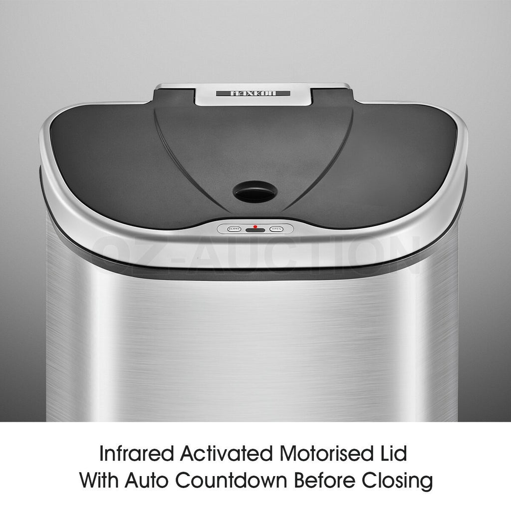 Maxkon 70L Motion Sensor Rubbish Bin Stainless Steel Kitchen