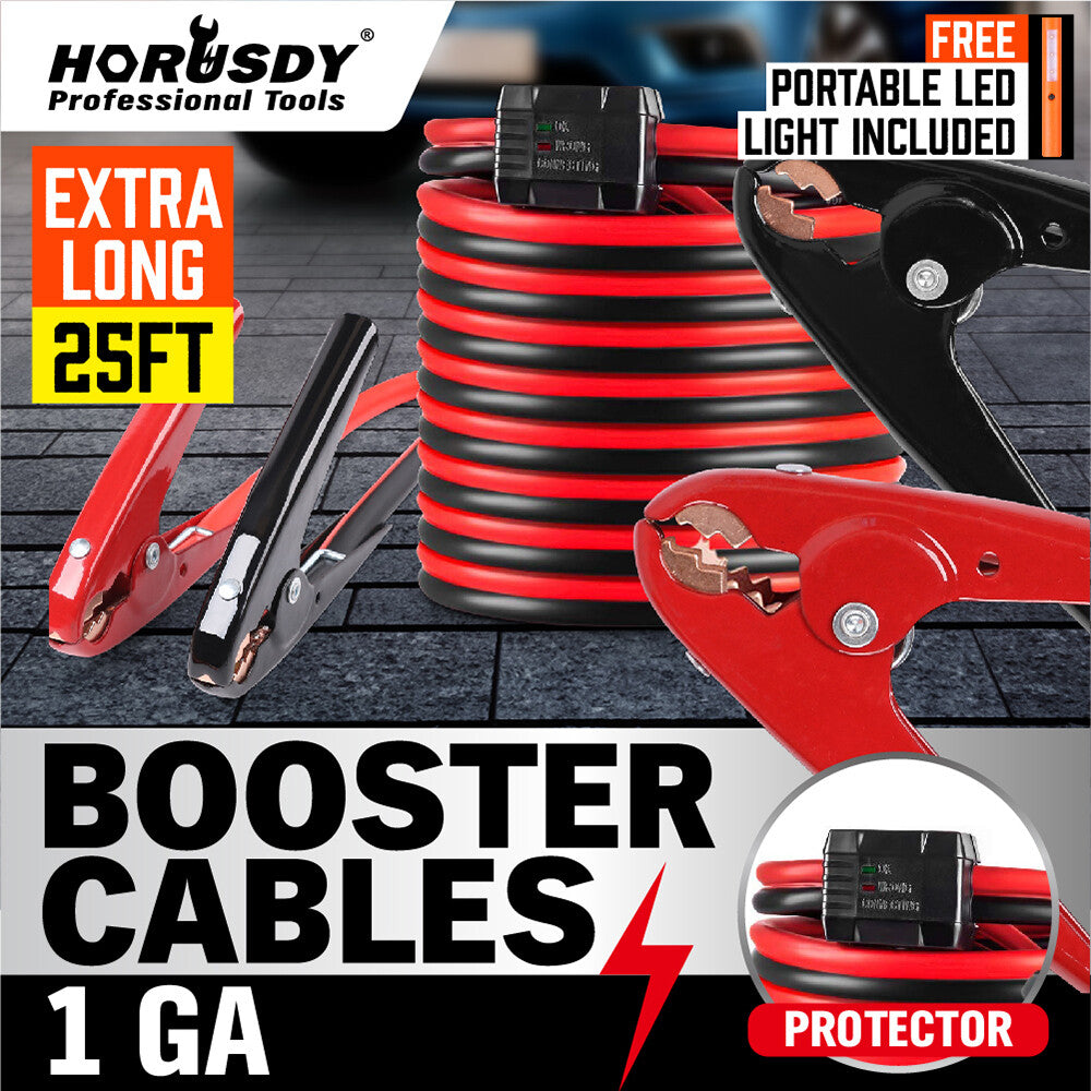 7.5M Booster Jumper Cables – 3000A Heavy Duty with Polarity Protection