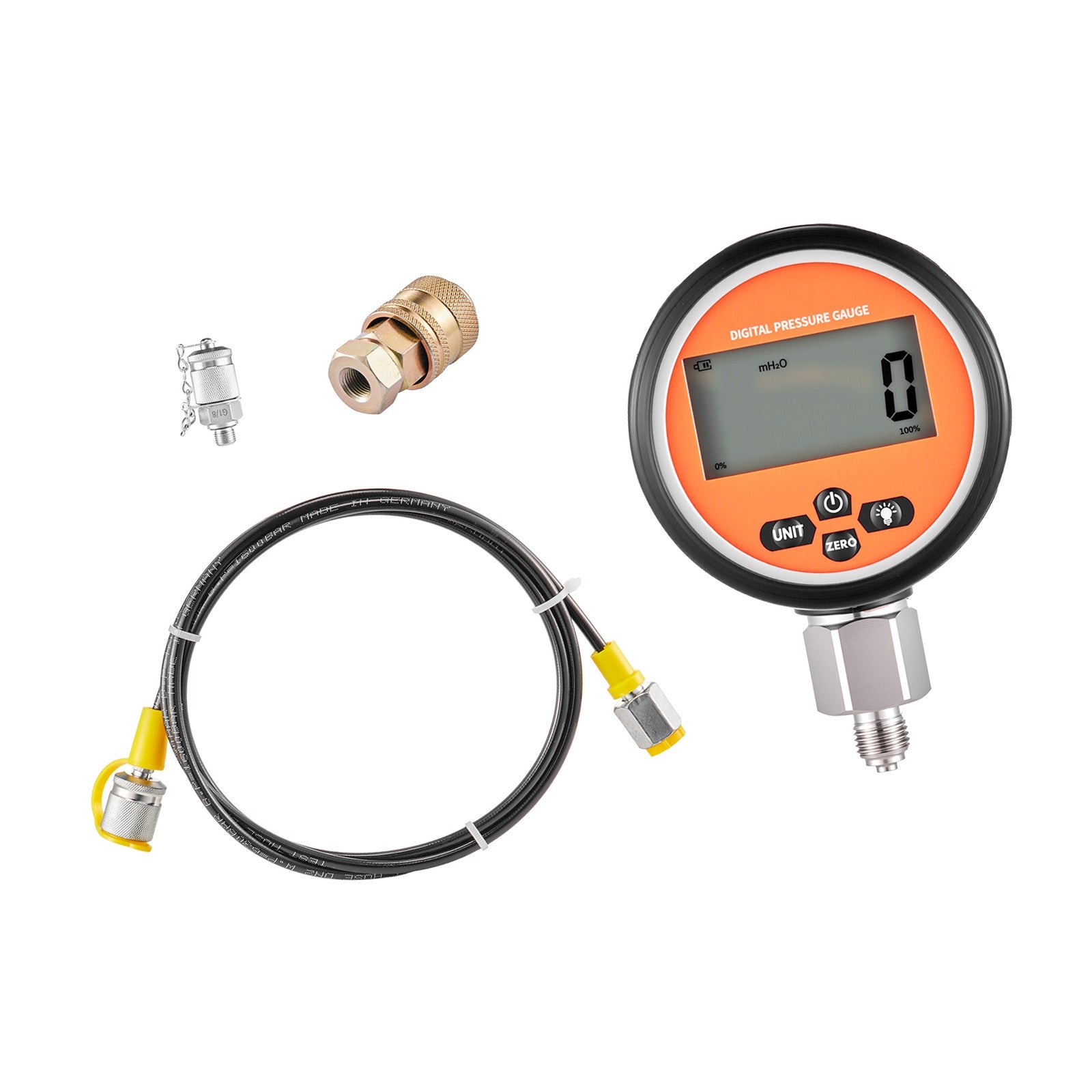 Uimoso Digital Hydraulic Pressure Test Kit with 700 Bar Gauge, Couplings, Hose