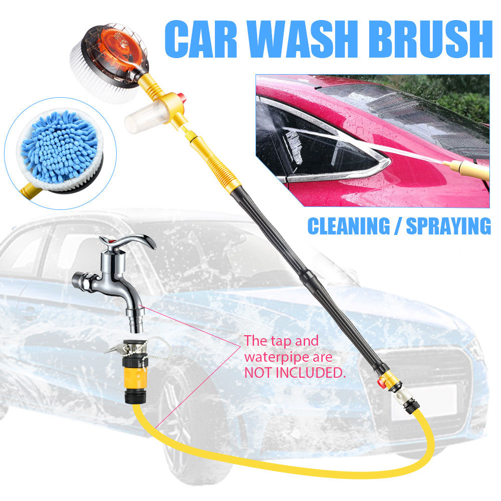 Car Pressure Washer Brush – Rotating Vehicle Cleaning Sponge Tool
